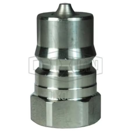 Dixon DQC HS Interchange Steam Female Plug, 3/4-14 Nominal, Female NPTF, 303 Stainless Steel HS6F6-S