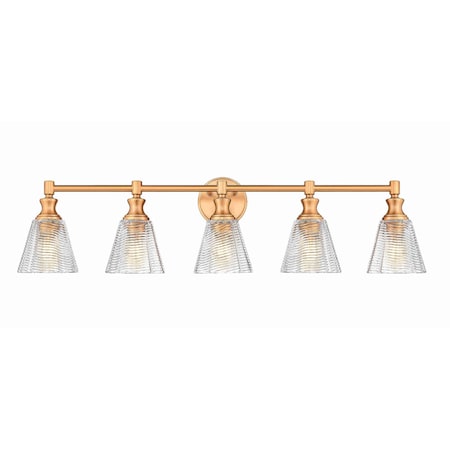 Z-Lite Auden Modern Gold 5 Light Vanity 7704-5V-MGLD