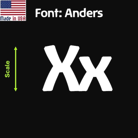 Aacc Self-Adhesive Vinyl Letter: x, Scale: 22 in. Color: White Font: Anders by AACC-Anders-lx-White-I22x1