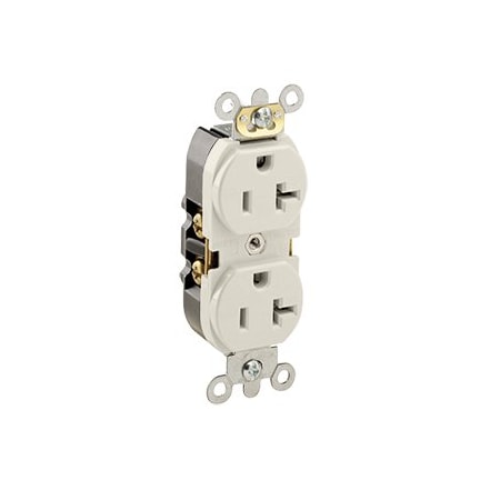 Leviton Industrial Series Heavy Duty Grade Duplex Receptacle, 20 Amp, 125 Volt 5362-ST