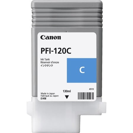 Canon PFI-120C imagePROGRAF TM-200, TM-300, TM-305, TM-355 Cyan Pigment Ink Tank 130ml 2886C001