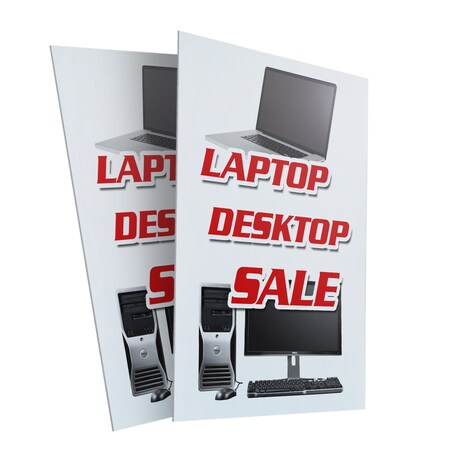 Signmission Laptop Desktop Sale, Plastic Signs Only 24 Inch x 36 Inch, Corrugated Plastic, 2PK CSB-2436-2PACK-Laptop Desktop Sale