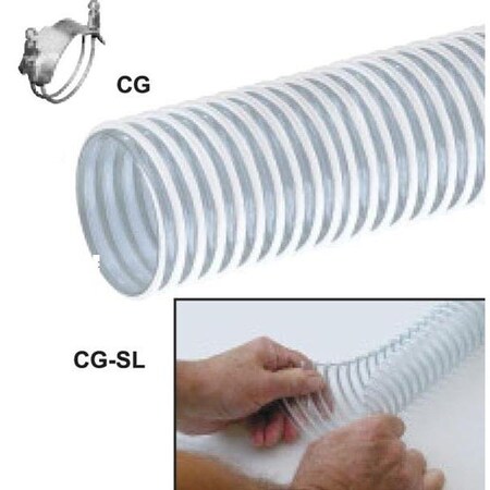 Kuriyama CG-SL100 and CG-SL Series 1.28 in. OD Cover Guard PVC Ducting and Cover Protection Hose CG-SL100X100