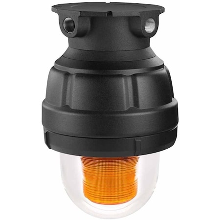Federal Signal Strobe Light, Yellow, Strobe Tube, 24V DC, 80 FPM, 8 13/16 in Dia., Surface 27XST-024Y-4-MOD
