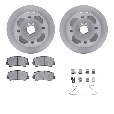 Dynamic Friction Co DFC Brake Rotor with 5000 Brake Pads and Hardware Kit 6512-80049