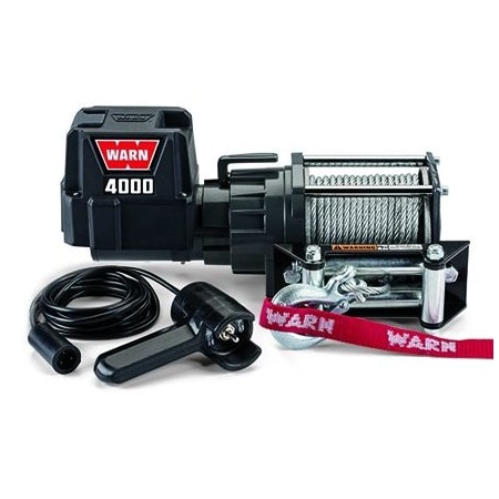 Warn Winch 4000 DC Series Vehicle Mounted; Trailer Winch; 12 Volt Electric; 4000 Pound Line Pull 94000
