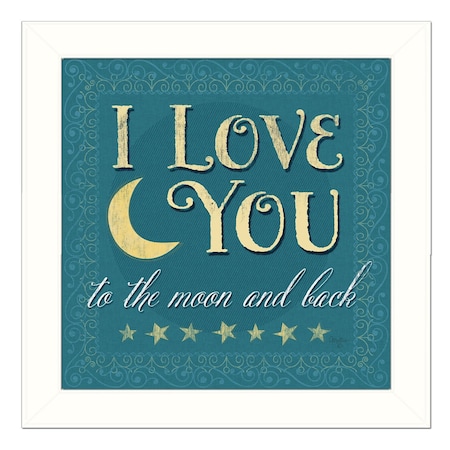 Homeroots I Love You 2 White Framed Print Wall Art 405460