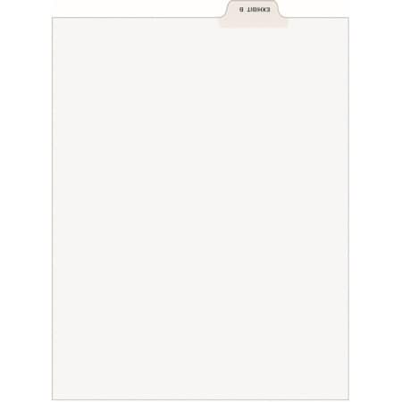 Avery Dennison Avery, Avery-Style Preprinted Legal Bottom Tab Divider, Exhibit B, Letter, White, 25PK 11941