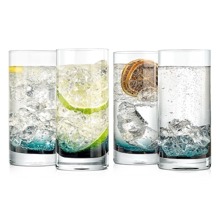 Nutrichef 12.5oz Highball Drinking Glasses NGLCUB4