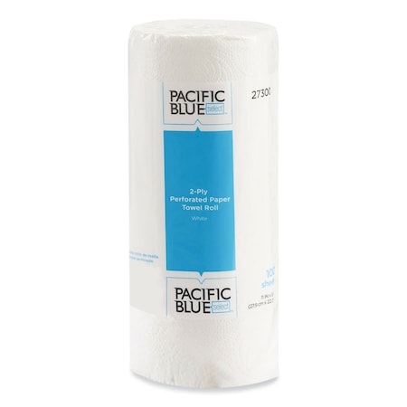 Georgia-Pacific Pacific Blue Select Perforated Roll Paper Towels, 2 Ply, 100 Sheets, 74 ft, White 27300