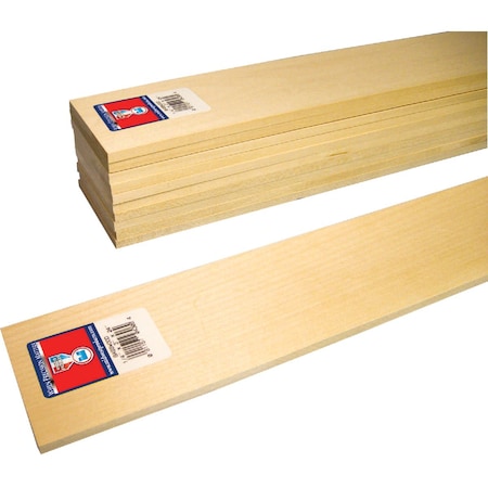 Midwest Products 1/4''x3''x2 ' Basswood Board 4306