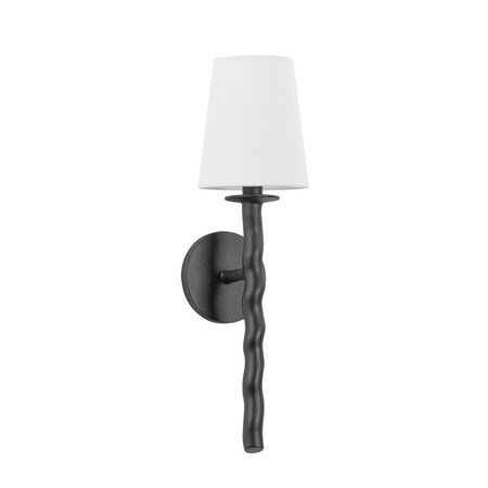 Troy Lighting Alvaro 1 Light Wall Sconce 5.5 In. Textured Black B1220-TBK