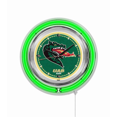 Holland Bar Stool Co University of Alabama at Birmingham Double Neon 15" Clock Clk15AlaBir