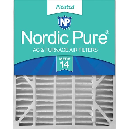 Nordic Pure 20x25x6 Pleated Air Filter, High Capacity, Electrostatically Charged Synthetic Media, MERV 14 20x25x6ASGM14-1