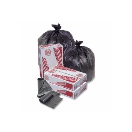 Pitt Plastics HD Mini Roll Trash Liner, 56 gal Glutton, 16 ¬µ, 43 in W x 48 in H, Black, 8PK 879-MR43483MK