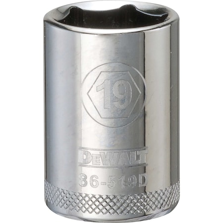 Dewalt Drive Socket, 6-Point, 19mm - 1/2in DWMT86519OSP