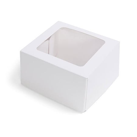 Nashville Wraps Strawberry & Cookie White Window Boxes, 4.375x4.375x2, 50PK SBCB4M