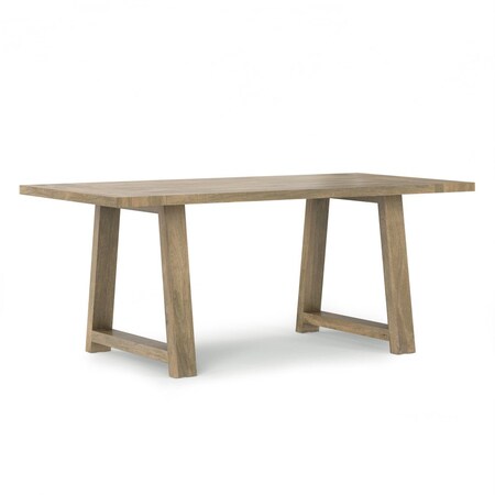 Homeroots 72" Gray Solid Wood Dining Table 640696