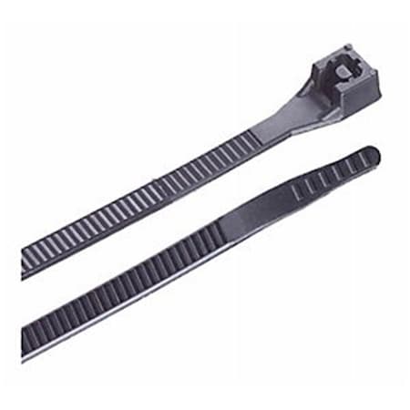 Vortex Cable Tie, 11 in L, 3 in Max Bundle Dia., Black, Nylon 6/6, 50 lb Strength VO2630660