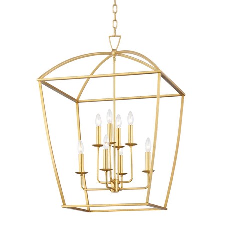 Hudson Valley Lighting Bryant 8 Light Lantern 24 In. Gold Leaf 8324-GL