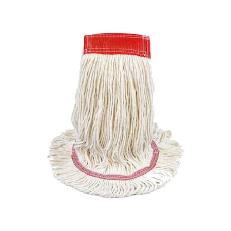 Bsl Premium Cotton Looped-End Wet Mop Head, Wide Band 16 oz No 20, PK6 4430-6