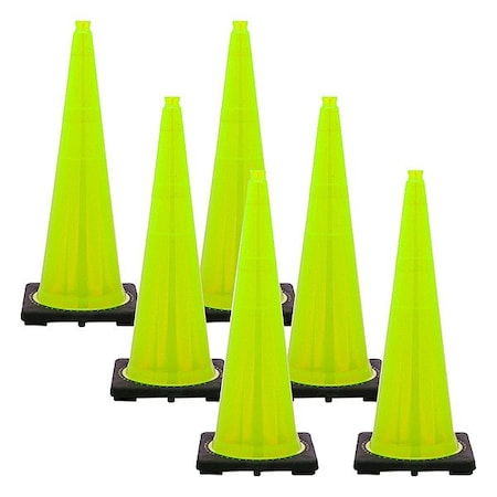 Mr. Chain Traffic Cone, Green, 36 in H, PVC 98014-6