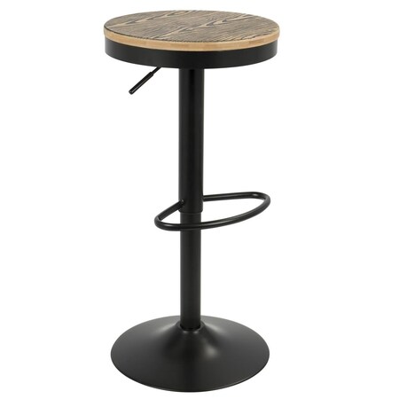 Lumisource 23 - 31.25 x 15 x 15 in. Dakota Industrial Barstool, Black - Set of 2, 2PK BS-TW-DAK BK2