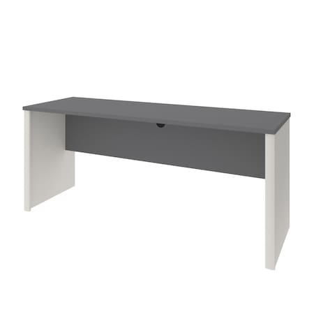 Bestar Credenza Connexion Credenza, Slate/Sandstone, 23.4" D X 30.4" H, 71.1" W X Melamine, Slate/Sandstone 93612-1159