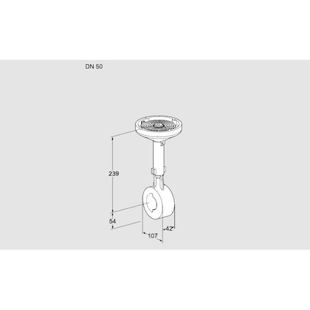 Honeywell Kromschroder VLV, BFLY, DN50 FLG, AIR/GAS BVHM50Z01A, PE KS88300162