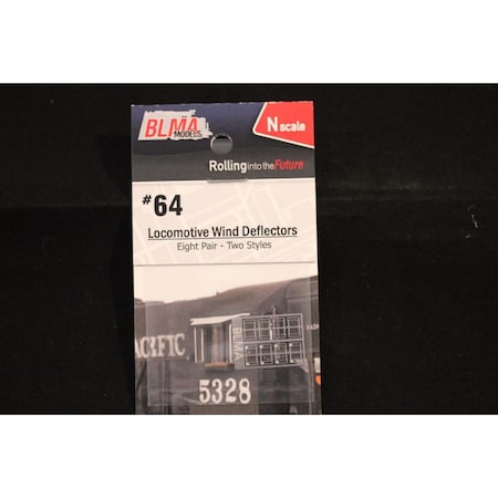 Blma Models N Scale Locomotive Wind Deflectors, 8PK BLM64