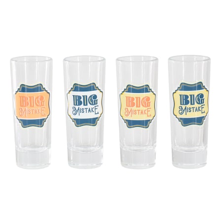 Wanda June Home by Miranda Lambert 4 Piece 2.2 Ounce Shot Glass Set in Blue 135198.04R