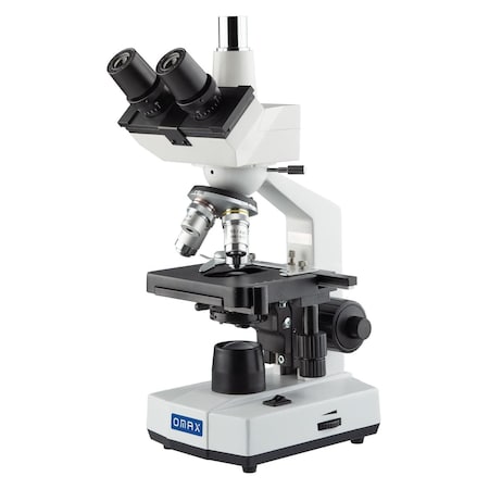 Amscope OMAX M83BE Trinocular Biological Compound Microscope, 40X-2000X Magnification M83BES