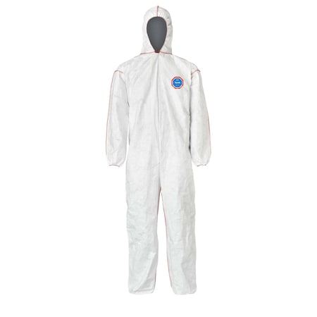 Dupont Tyvek, coverall, SFR, PPE, protection, flame-resistant, 33 3/8 in Inseam, Tyvek(R), Zipper ST127SWH5X002500