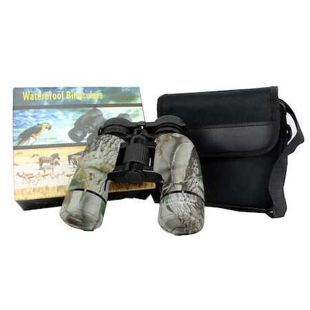 Shelter 10 x 36 in. Huntdown Camouflage Waterproof Binoculars with Nylon Carrying Case 9420