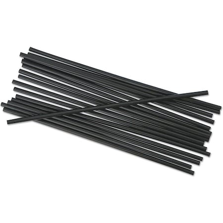 Boardwalk Stir-Straw 5-1/4", Black, PK10000 BWK STRU525B10