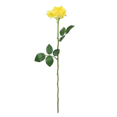 Allstate 23 in. Long Stem Artificial Blooming Rose Pick Flowers, Yellow 33401296