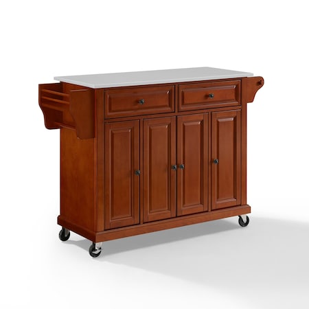 Crosley Full Size Stone Top Kitchen Cart KF30005ECH