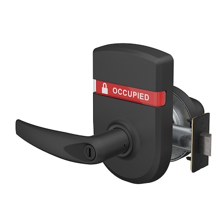 Schlage Grade 1 Bed Bathroom Privacy Cyl Lock, Athens Leve, Flat Black Coated, Left-Handed ND40S ATH 622 LH OS-OCC