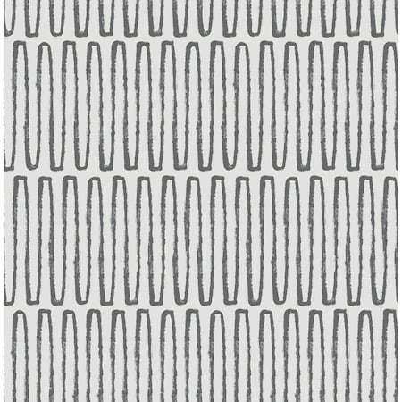 A-Street Prints Lars Charcoal Retro Wave Wallpaper 4066-26501