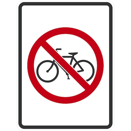 Lyle No Bicycle (Graphic), 18x24, Engineer Grade, White G-10066-EG_18x24