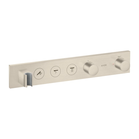 Axor ShowerSolutions Thermostatic Module Trim Select for 3 Functions in Brushed Nickel 18356821