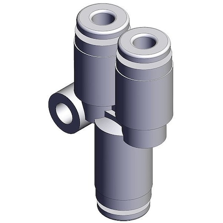 Smc Push-Fit Wye Fitting, White, Rigid KPU04-00