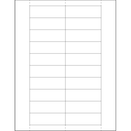 Officespace 1 x 3 in. Plastic Label Holder Insert Cards, 1000PK OF2823533