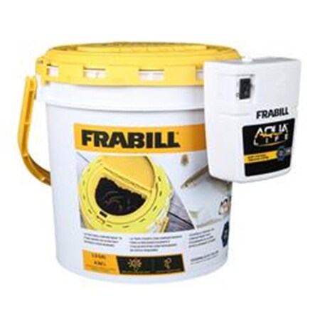Frabill Dual Fish Bait Bucket with Clip-On Aerator 4823