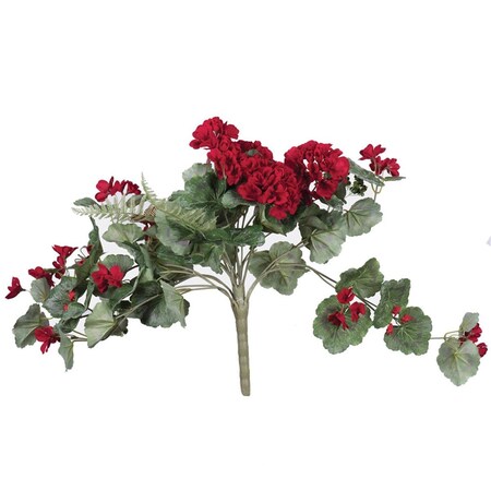 Dare2Decor 22 in. Geranium Hanging Bush - Red DA581362