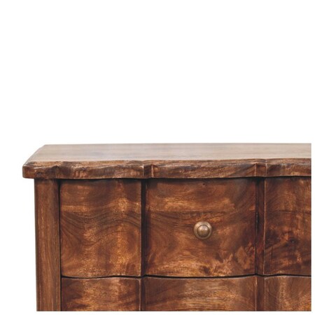 Homeroots 25" Brown Solid Wood Two Drawer Nightstand 701725