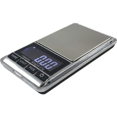 Optima Home Scales Sterling Pocket Scale with Lid Weighing TraySilver 300 x 0.01 g ST-302