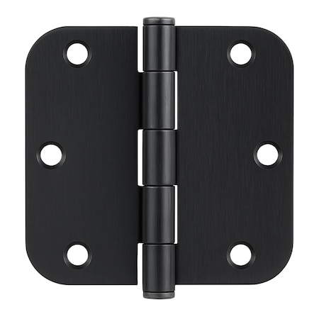 Global Door Controls 3.5 in. x 3.5 in. Matte Black Full Mortise Residential 5/8 in. Radius Standard Door Hinge, 12PK CP3535-5/8-US19-M