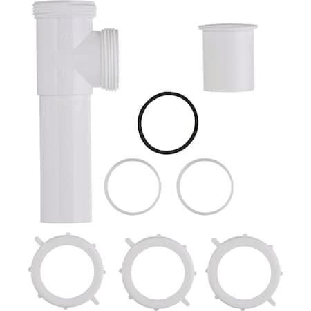 Do It Best 1-1/2'' White Polypropylene End Outlet Tee DIB20668
