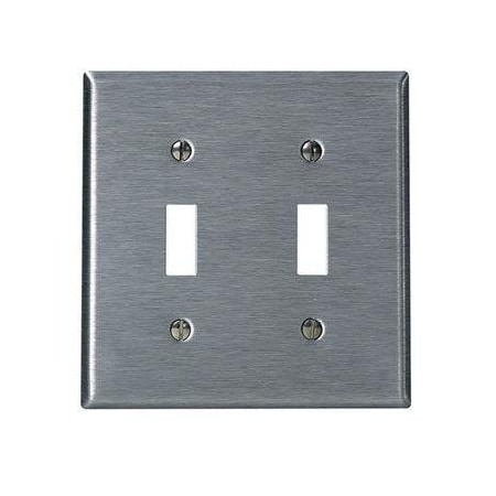 Leviton Electrical Box Mounting Plates, 2-Gang, 302 Ss 84009-40
